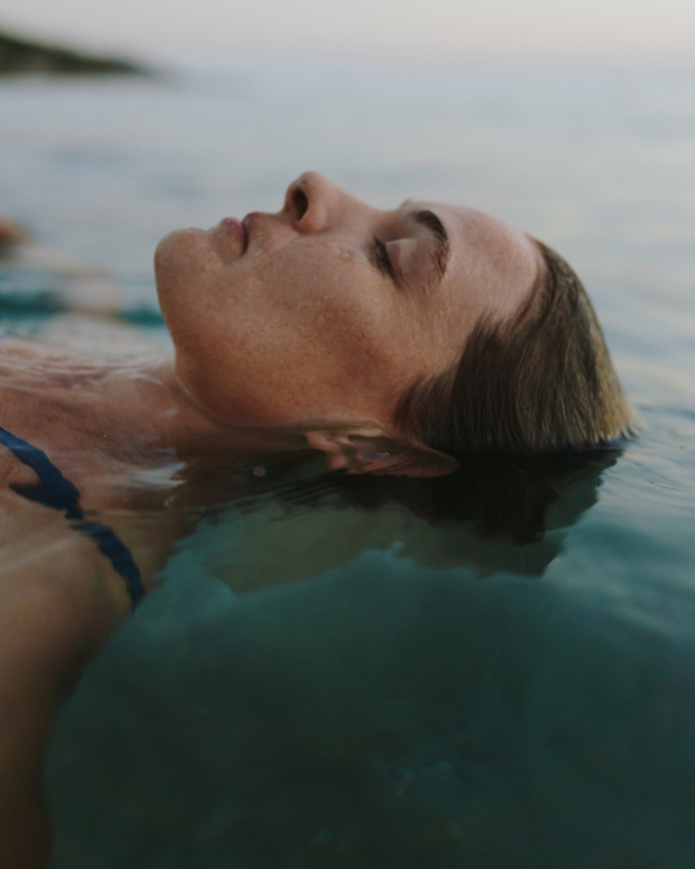 Swimmer floating